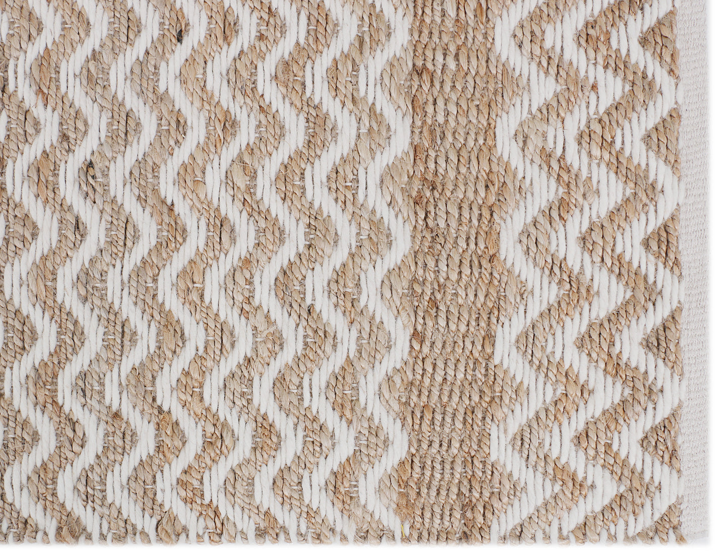 Hand Woven Pitloom Wool Jute Rug - 5'x8'