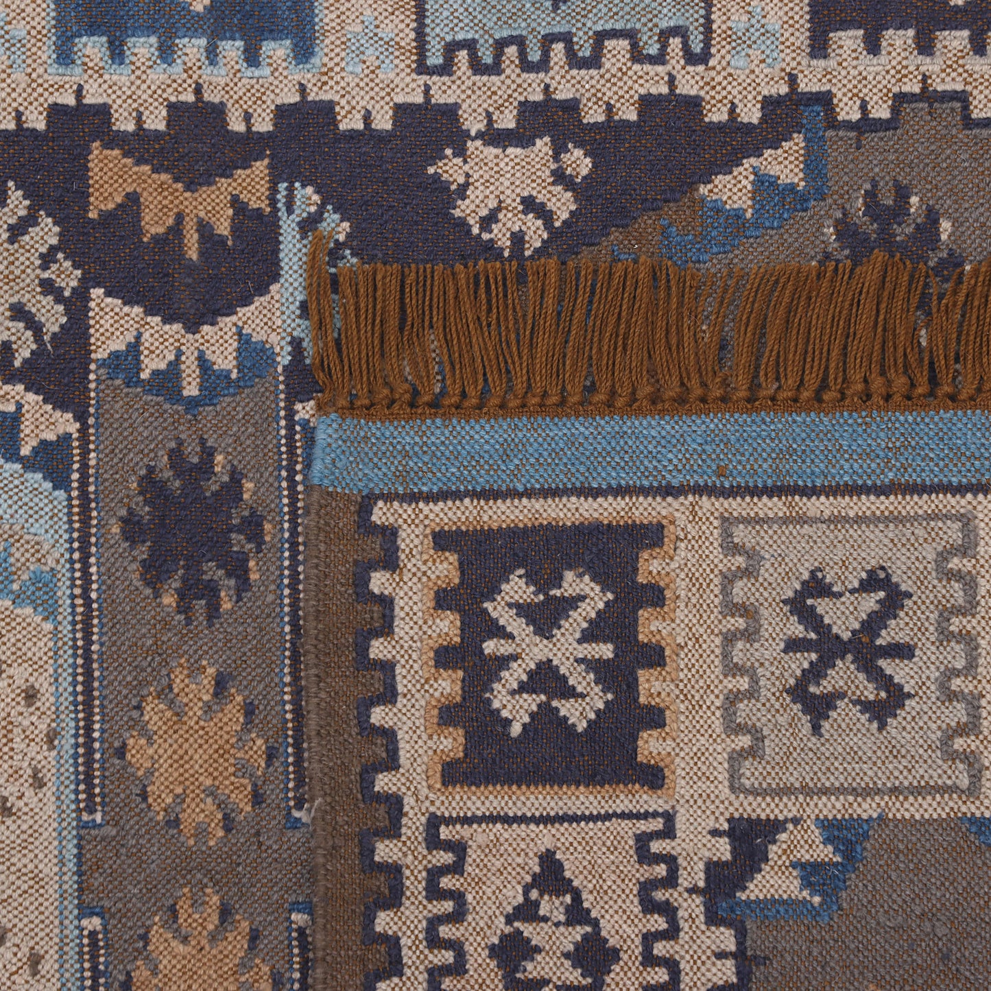Multicolor Hand Woven PET Punja Kilim - 4'x6'