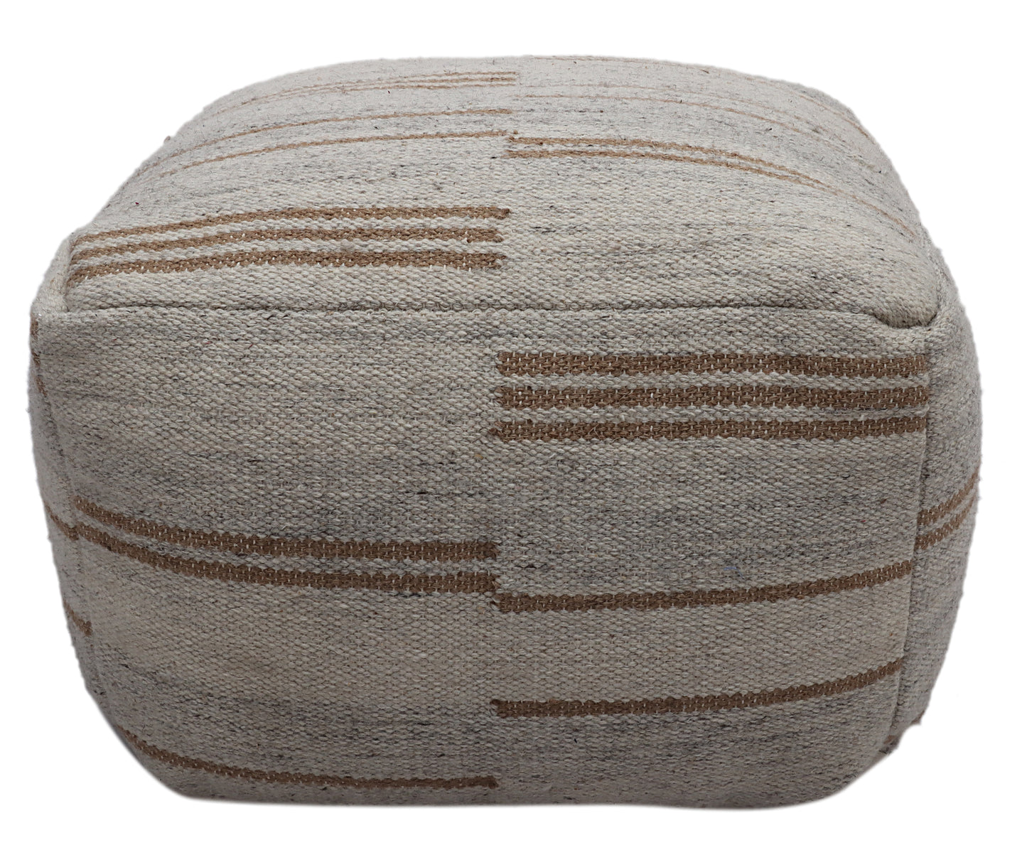 Beige knitted Pouf