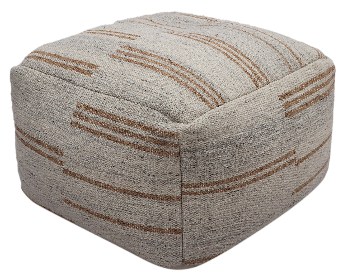 Beige knitted Pouf