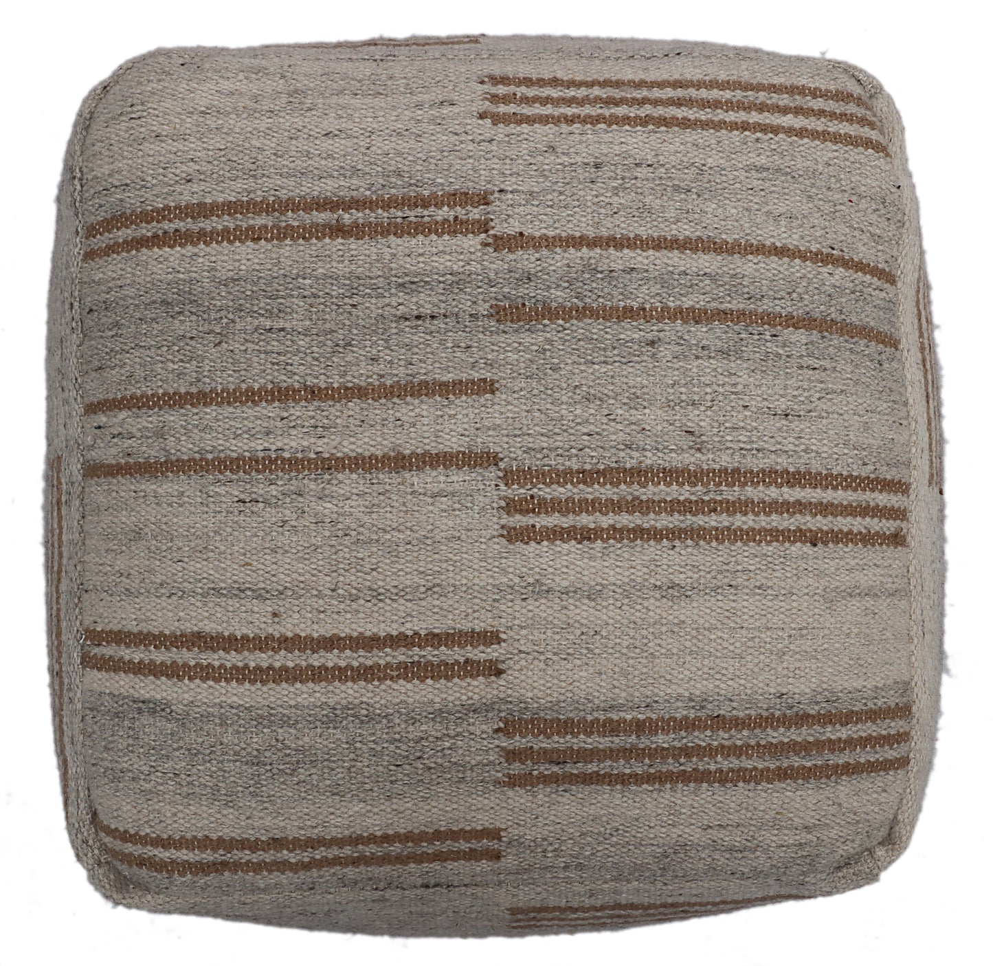 Beige knitted Pouf