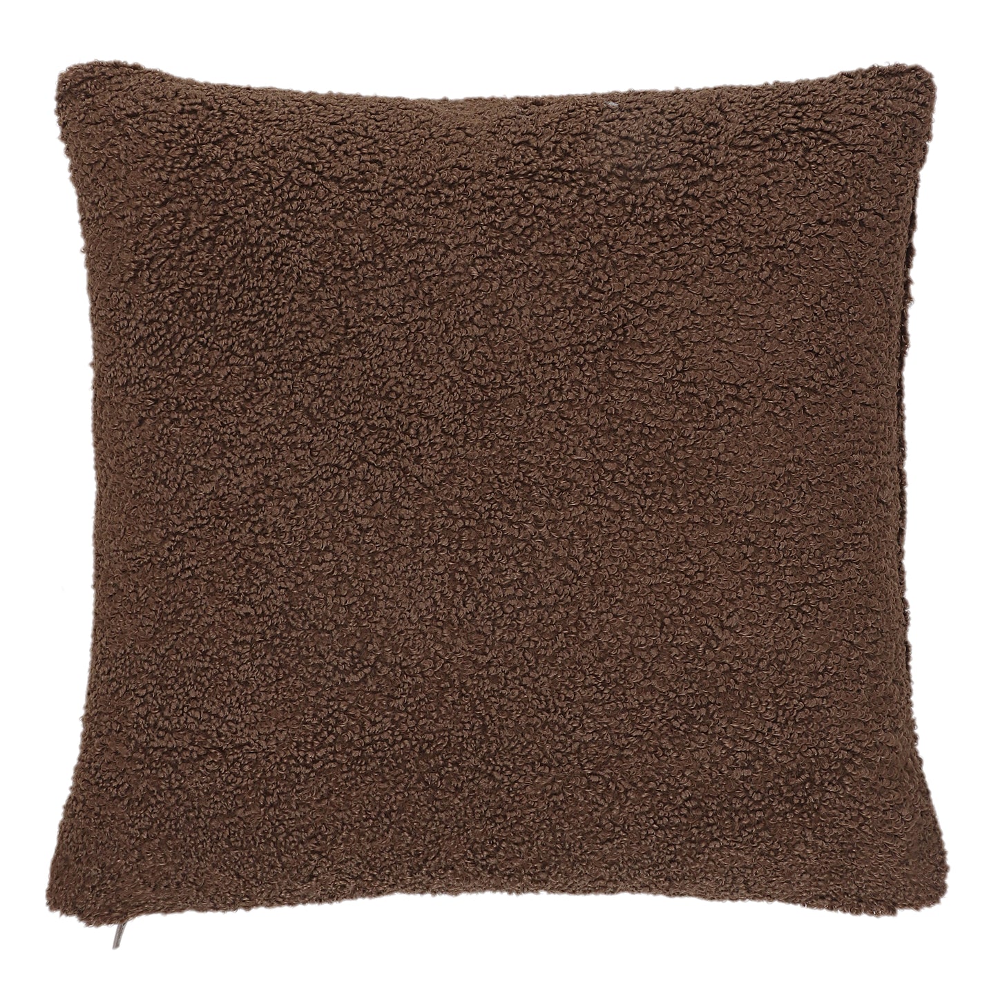 Brown Boucle Cushion Cover