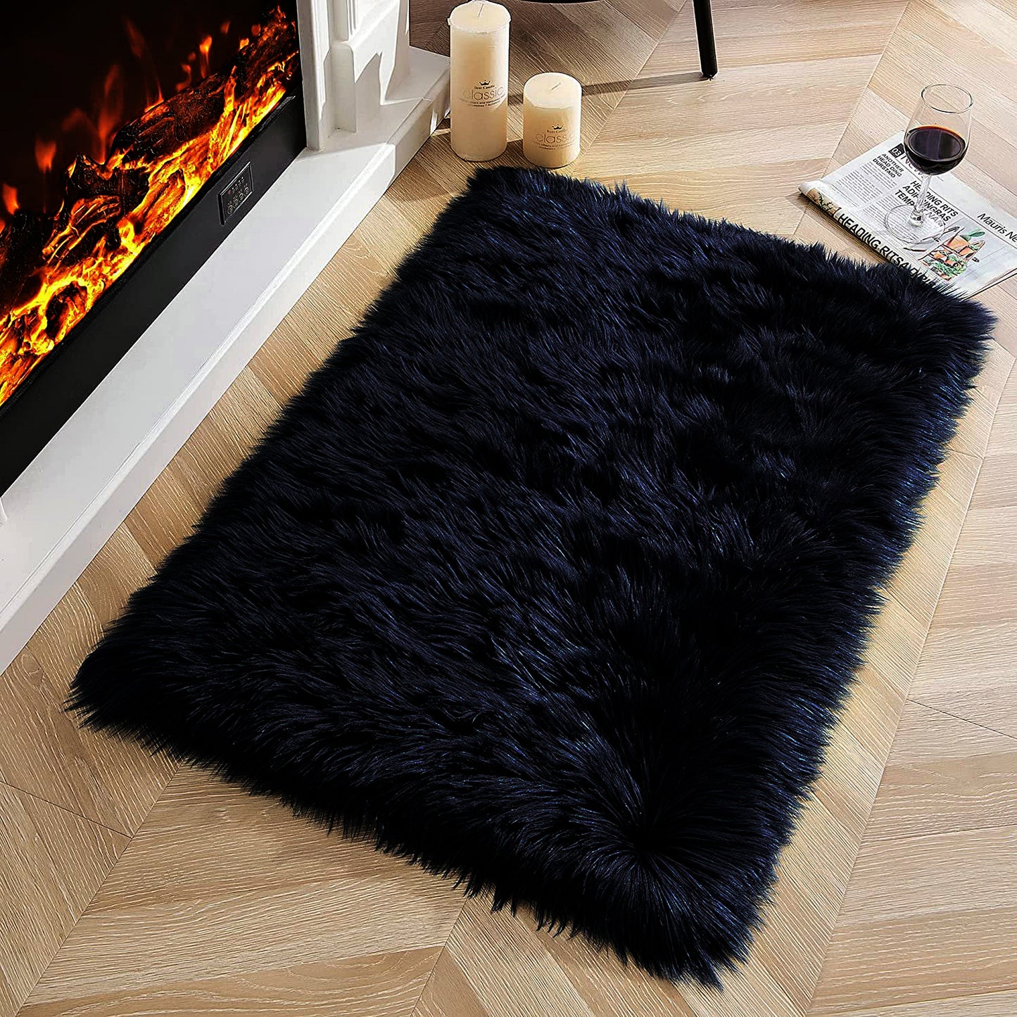 Black Fur Mat - 32''x44''