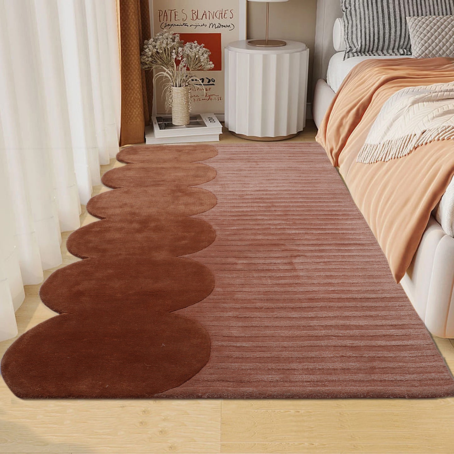 Espresso Brown Hand Tufted Wool Viscose Rug - 5'x8'