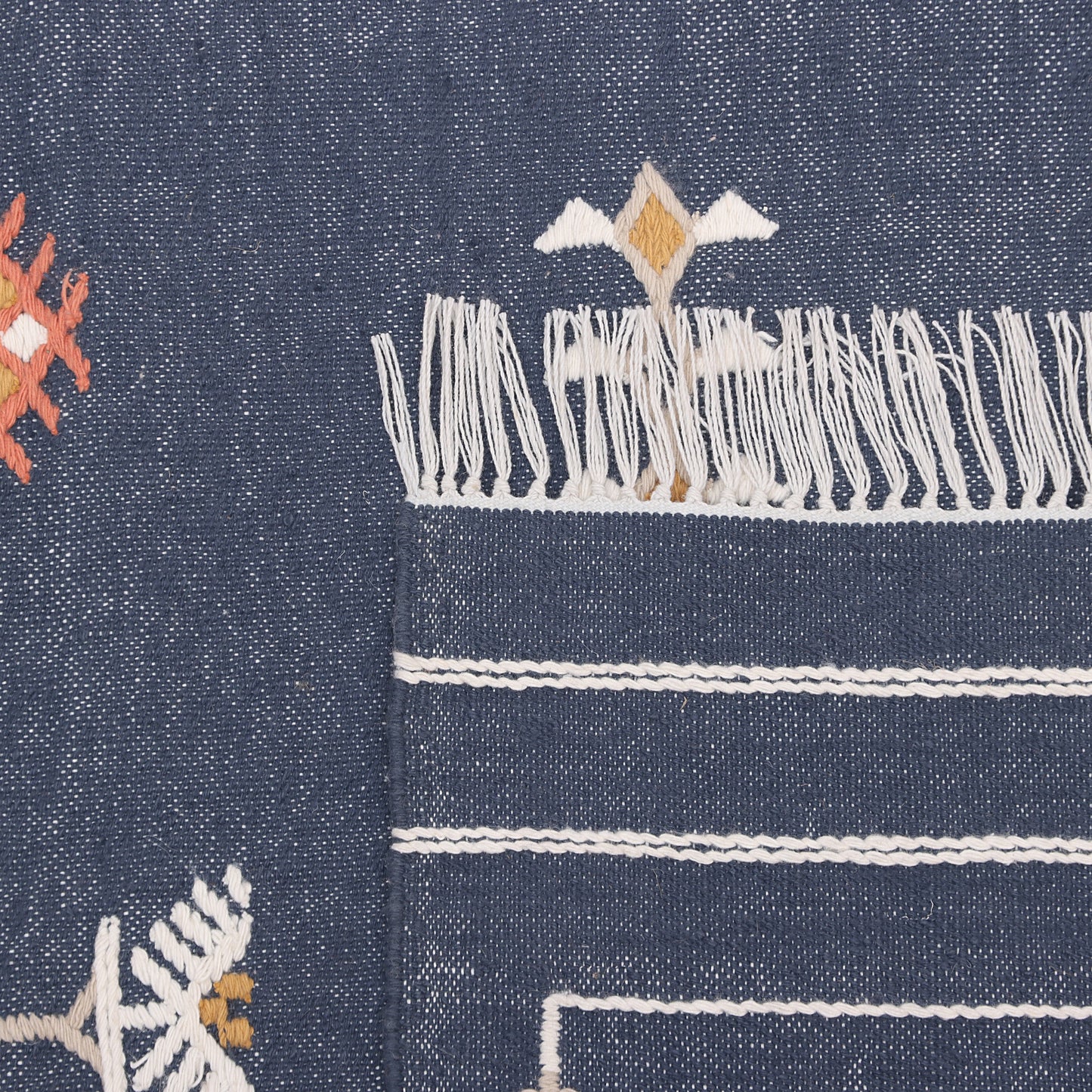 Blue Hand Woven PET Punja Kilim - 5'x8'