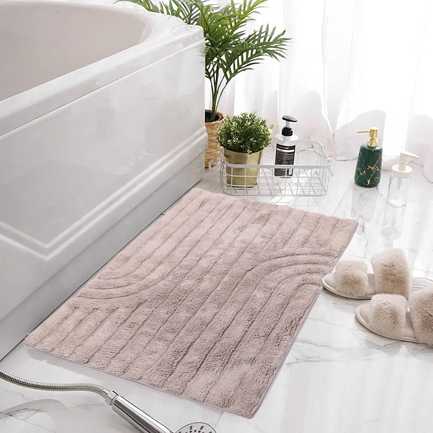 Grey Cotton Bath Mat