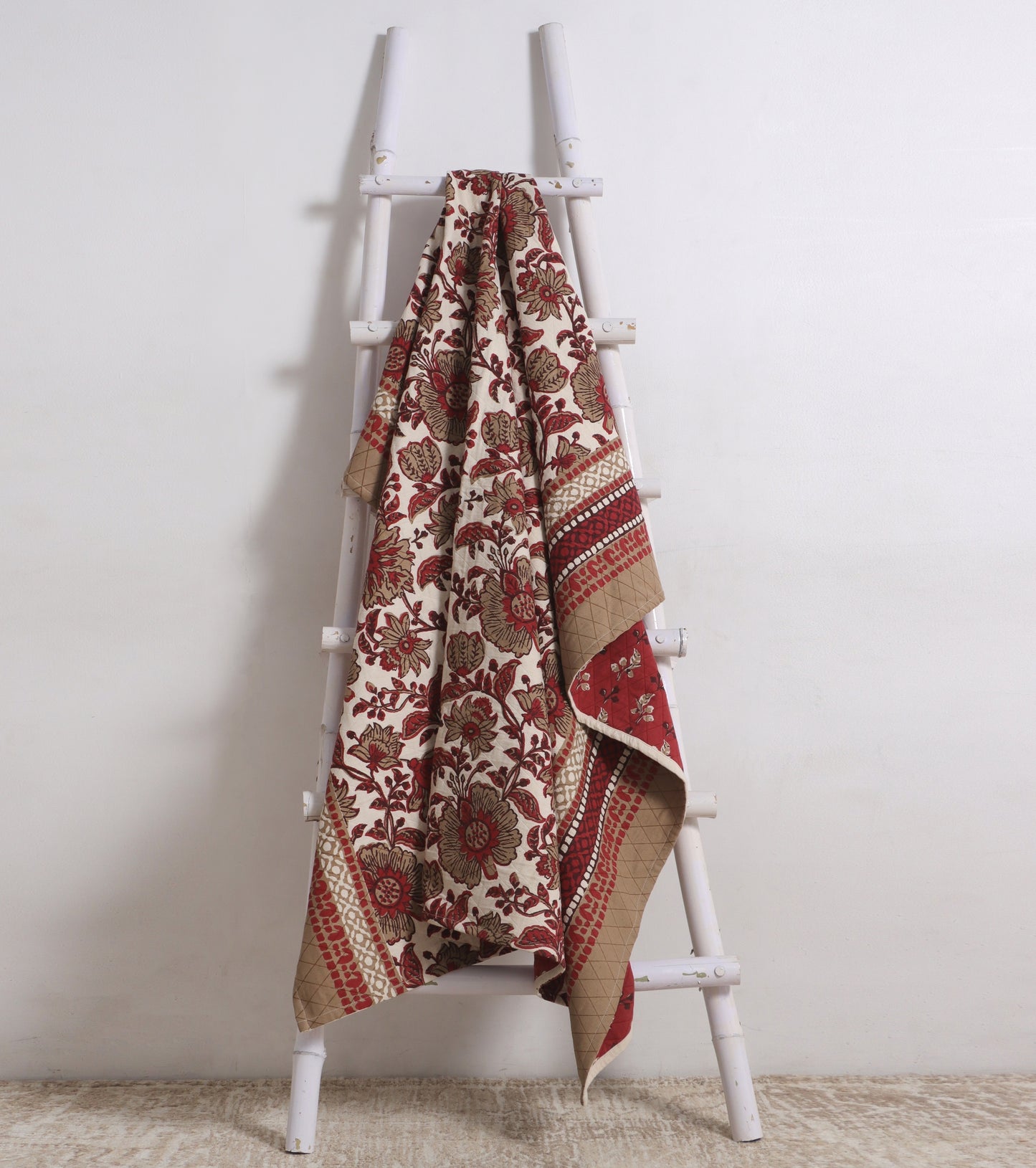 Multicolor Cotton Screen Printed Throw