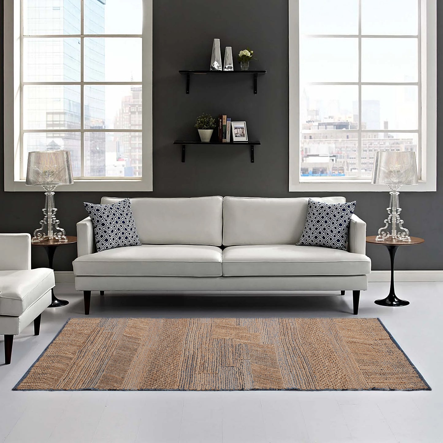 Hand Woven / Pitloom Jute Rug