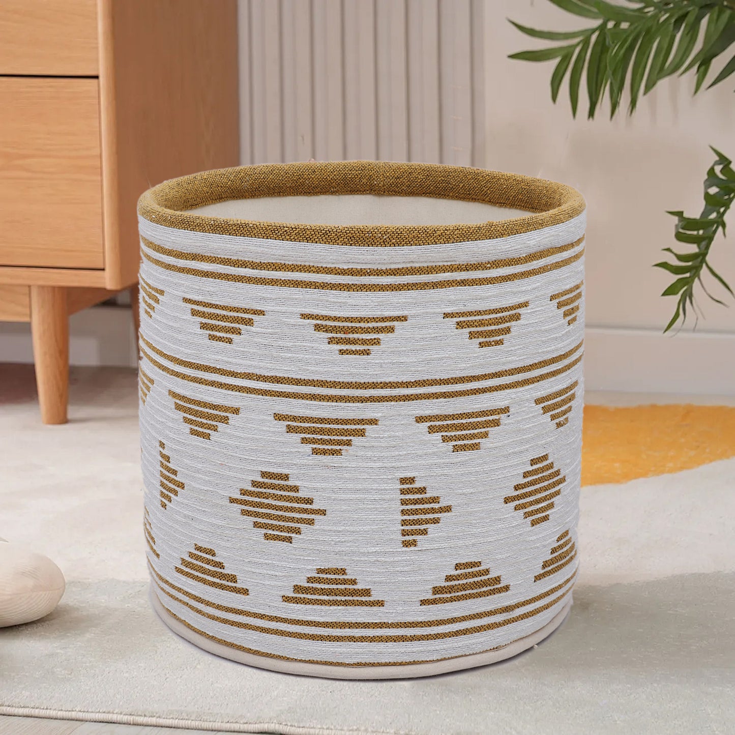 Ochre and Ivory Basket
