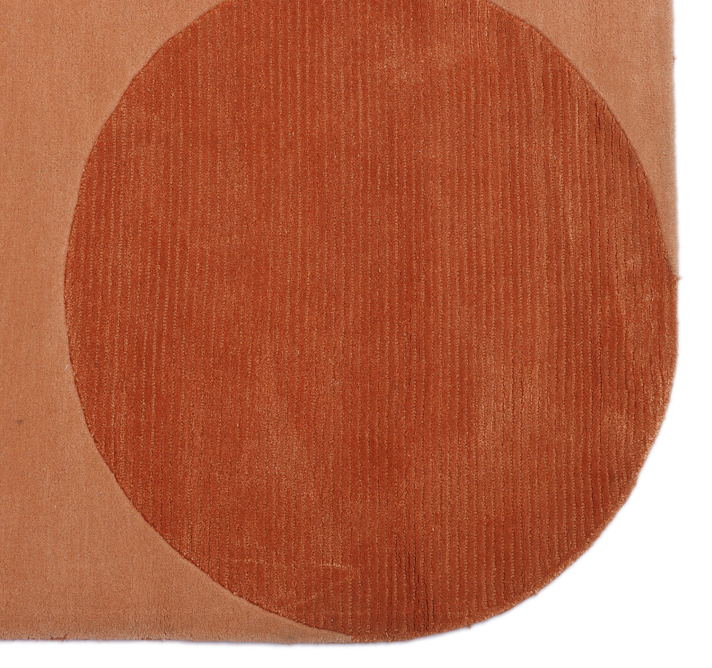 Rustic Brown Hand Tufted Wool Viscose Rug - 5'x8'