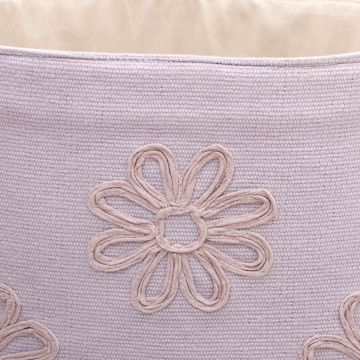Embroidered Daisy Basket