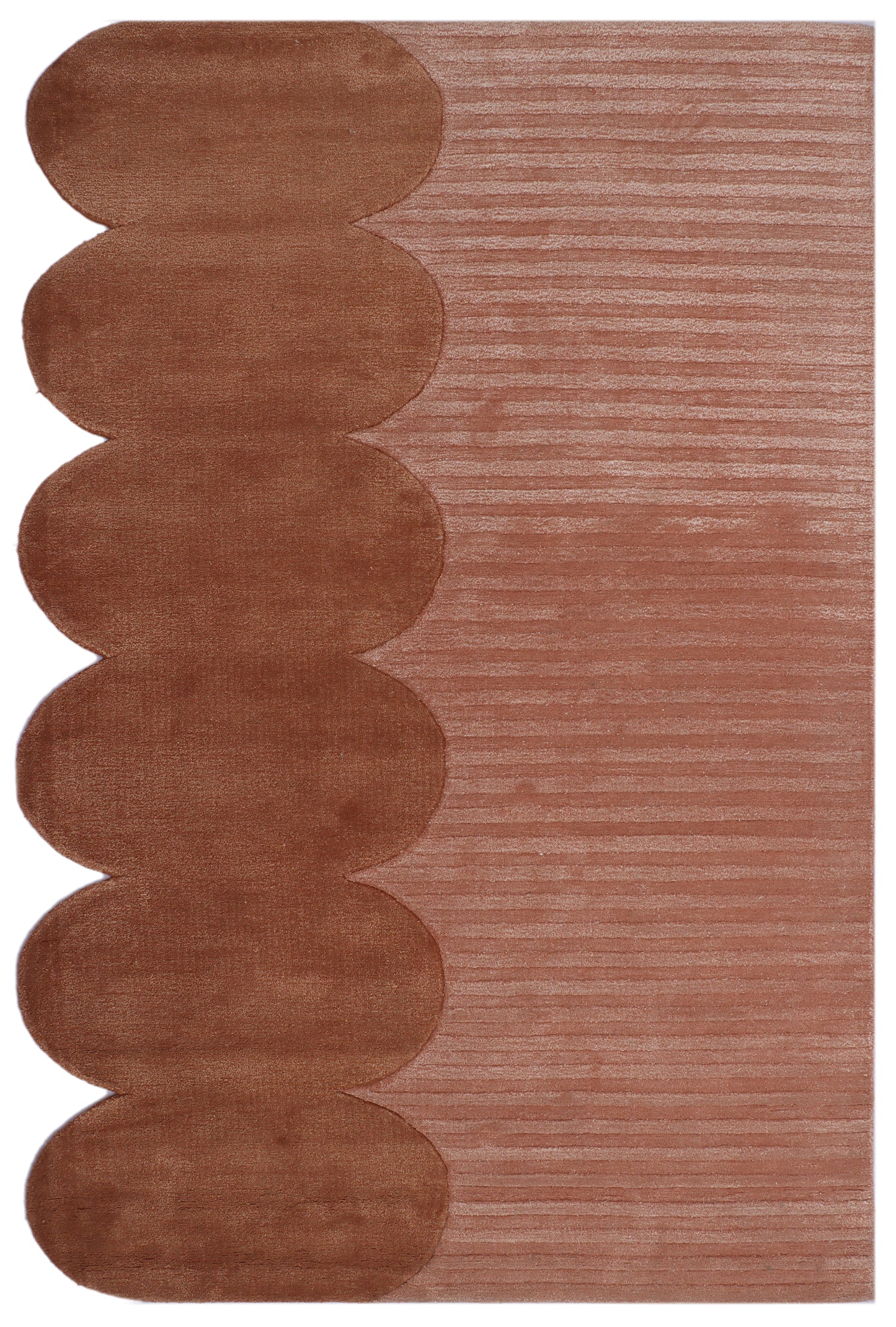 Espresso Brown Hand Tufted Wool Viscose Rug - 5'x8'