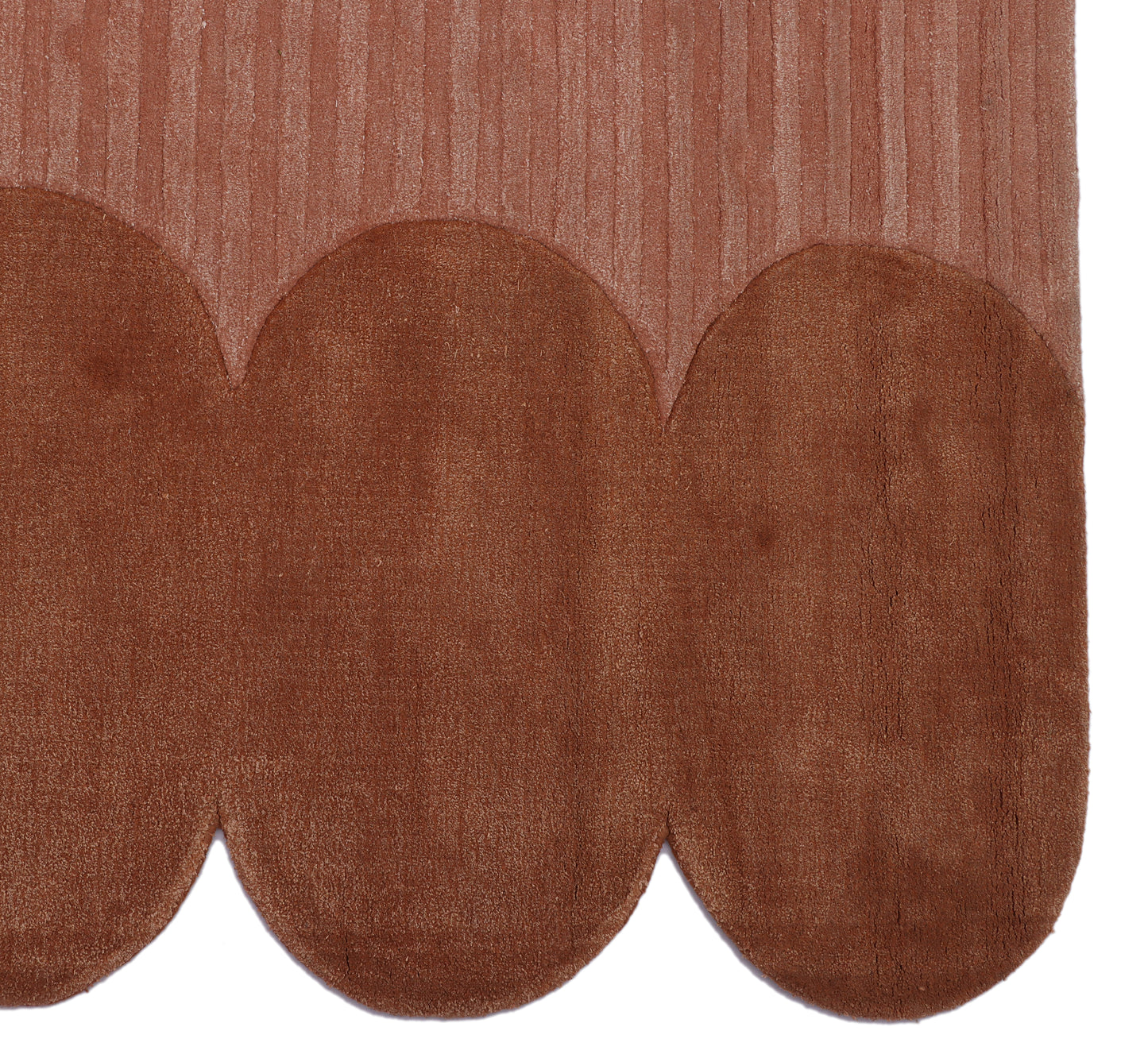 Espresso Brown Hand Tufted Wool Viscose Rug - 5'x8'