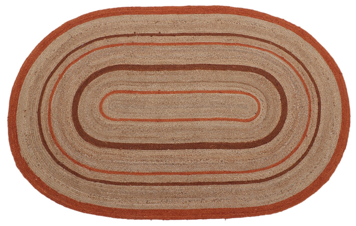 Rustic Brown Jute Braided Rug