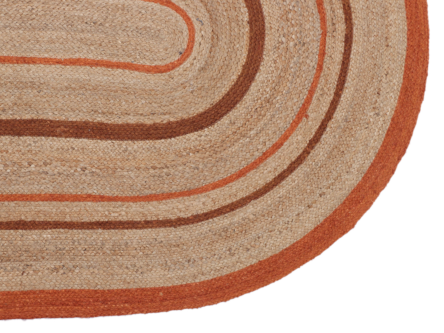 Rustic Brown Jute Braided Rug