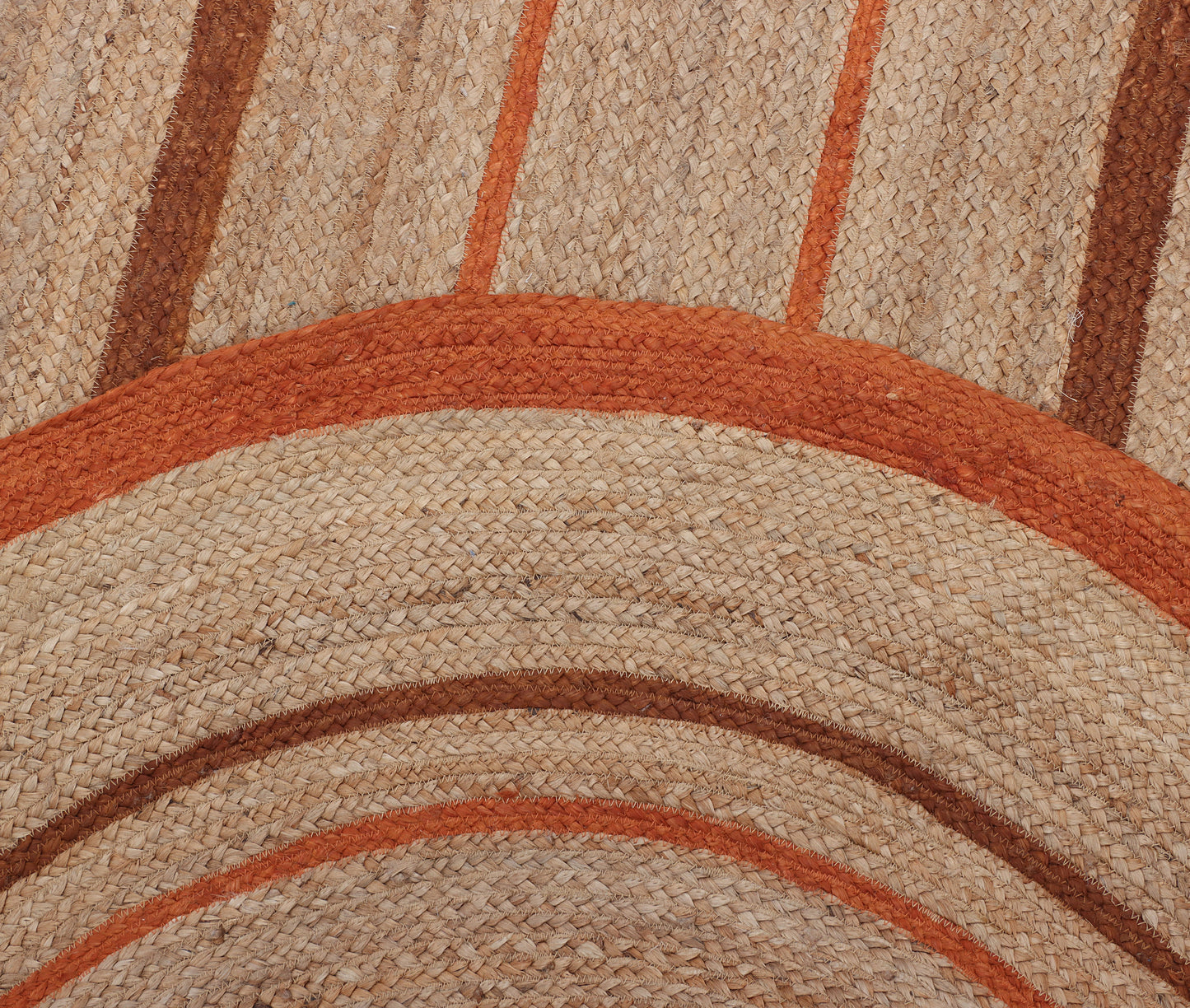Rustic Brown Jute Braided Rug