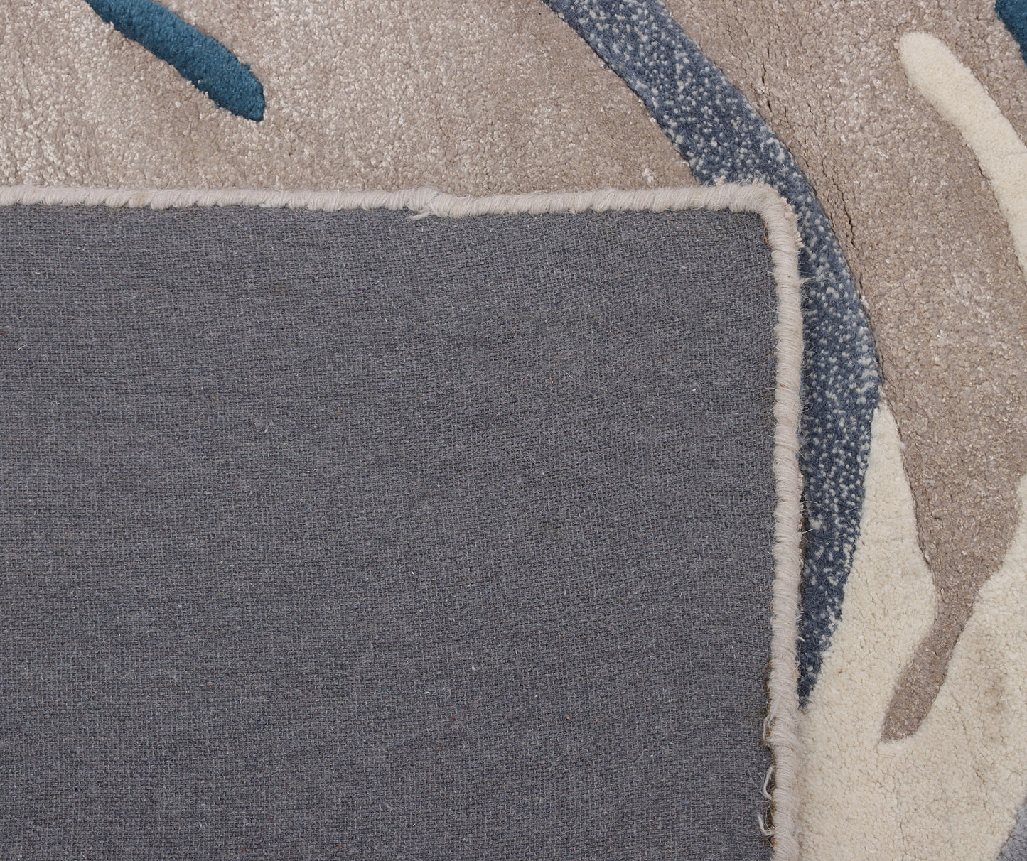 Abstract Multicolor Hand Tufted Wool Viscose Rug - 5'x8'