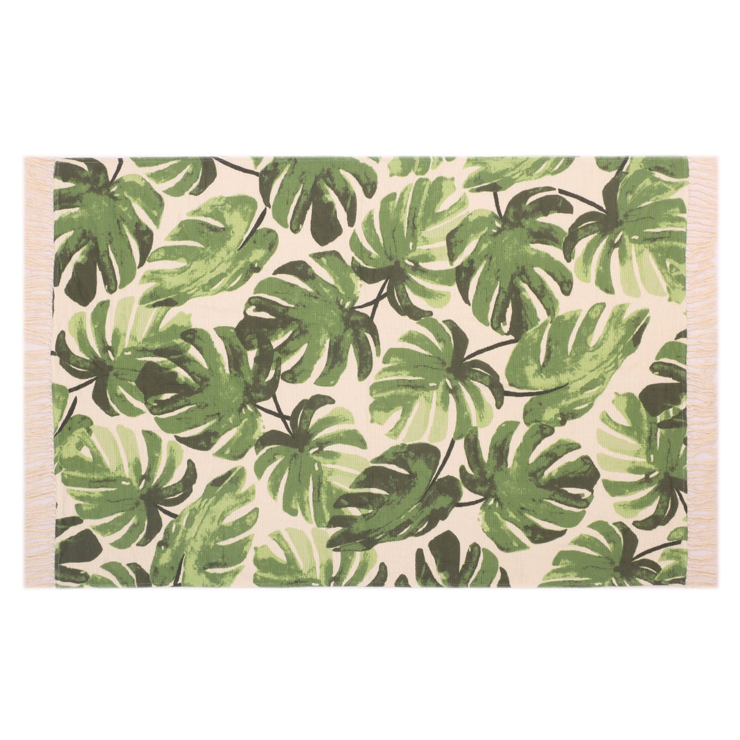 Tropical Leaves Print Throw