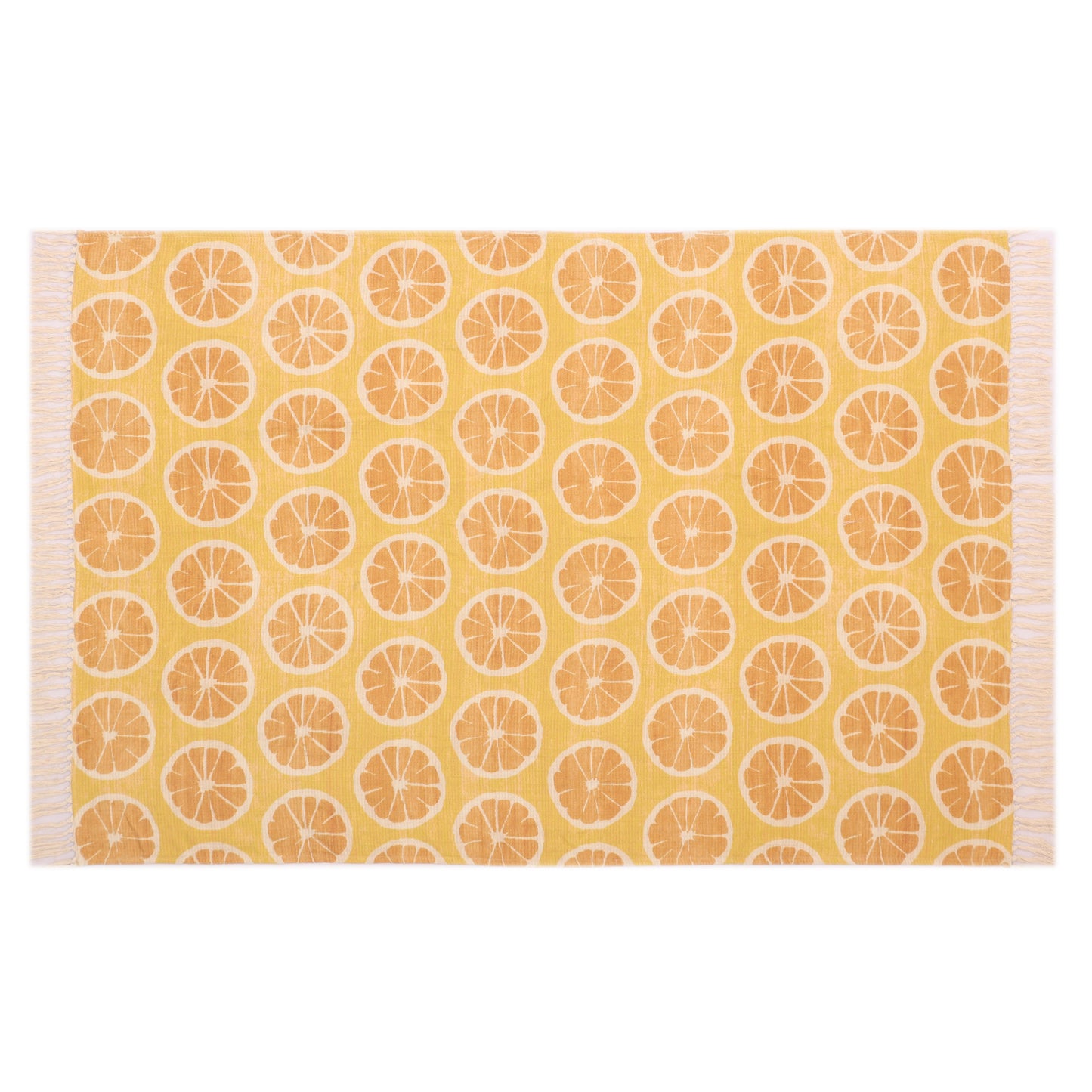 Orange Print Throw