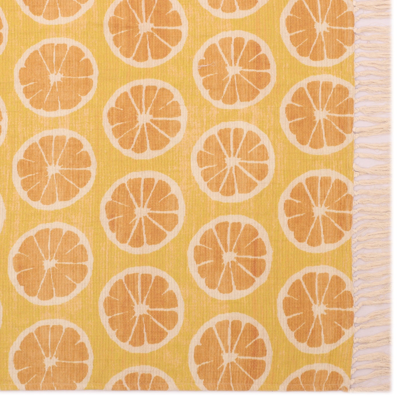 Orange Print Throw