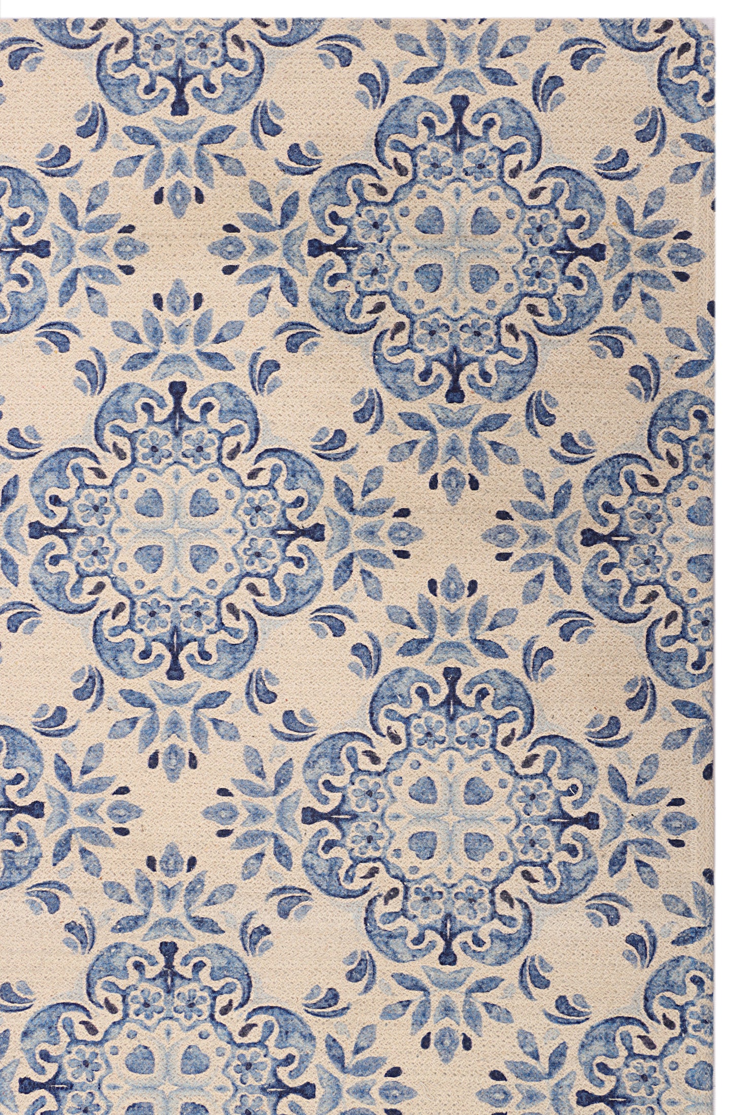 Indian Tile Bloom Dhurrie
