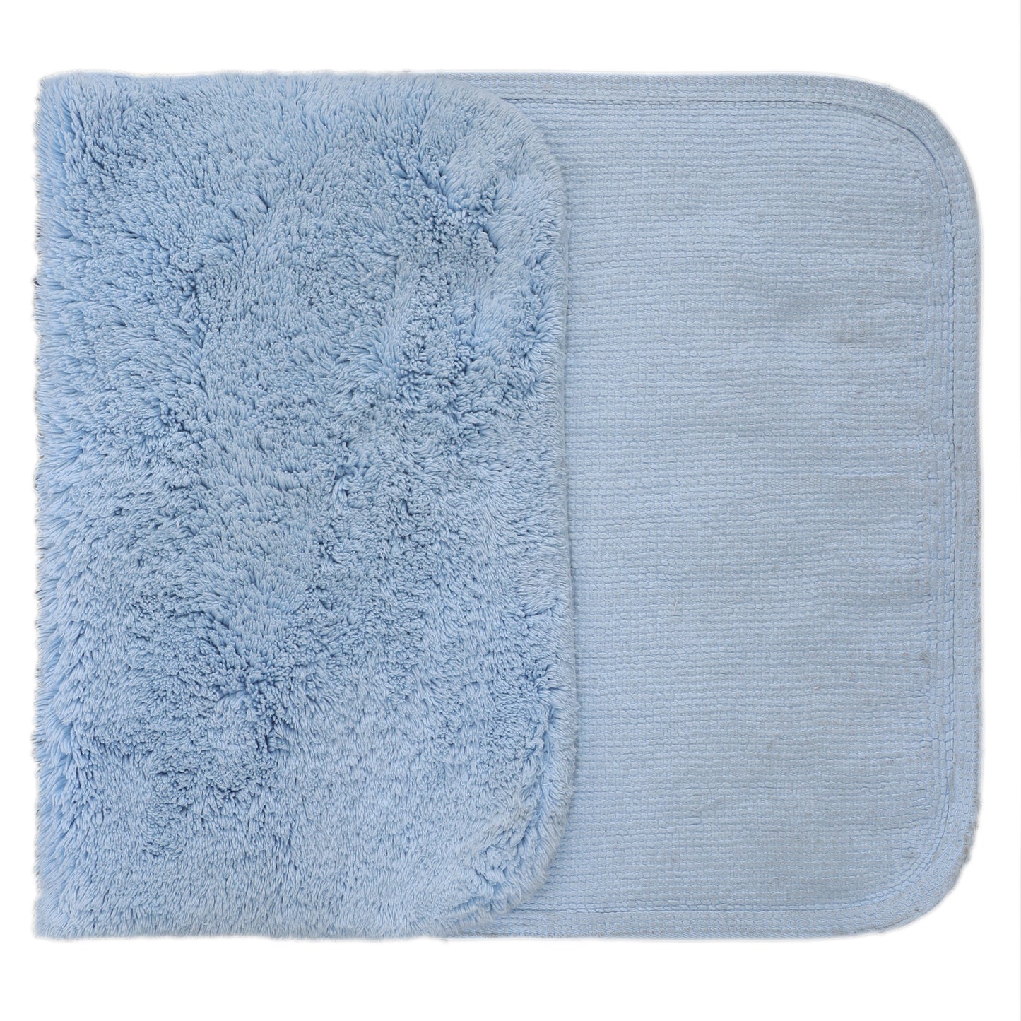 Blue Cotton Bath Mat