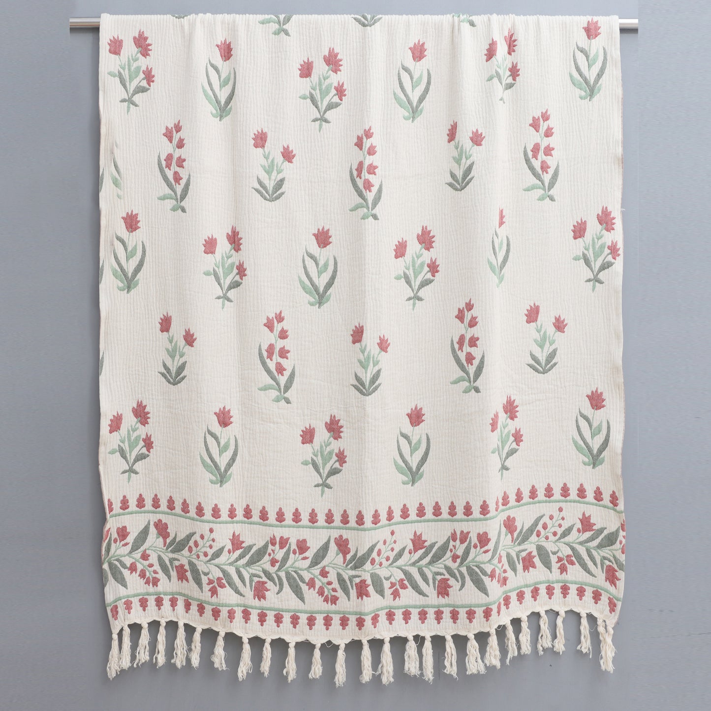 Reversible Cotton Jacquard Throw