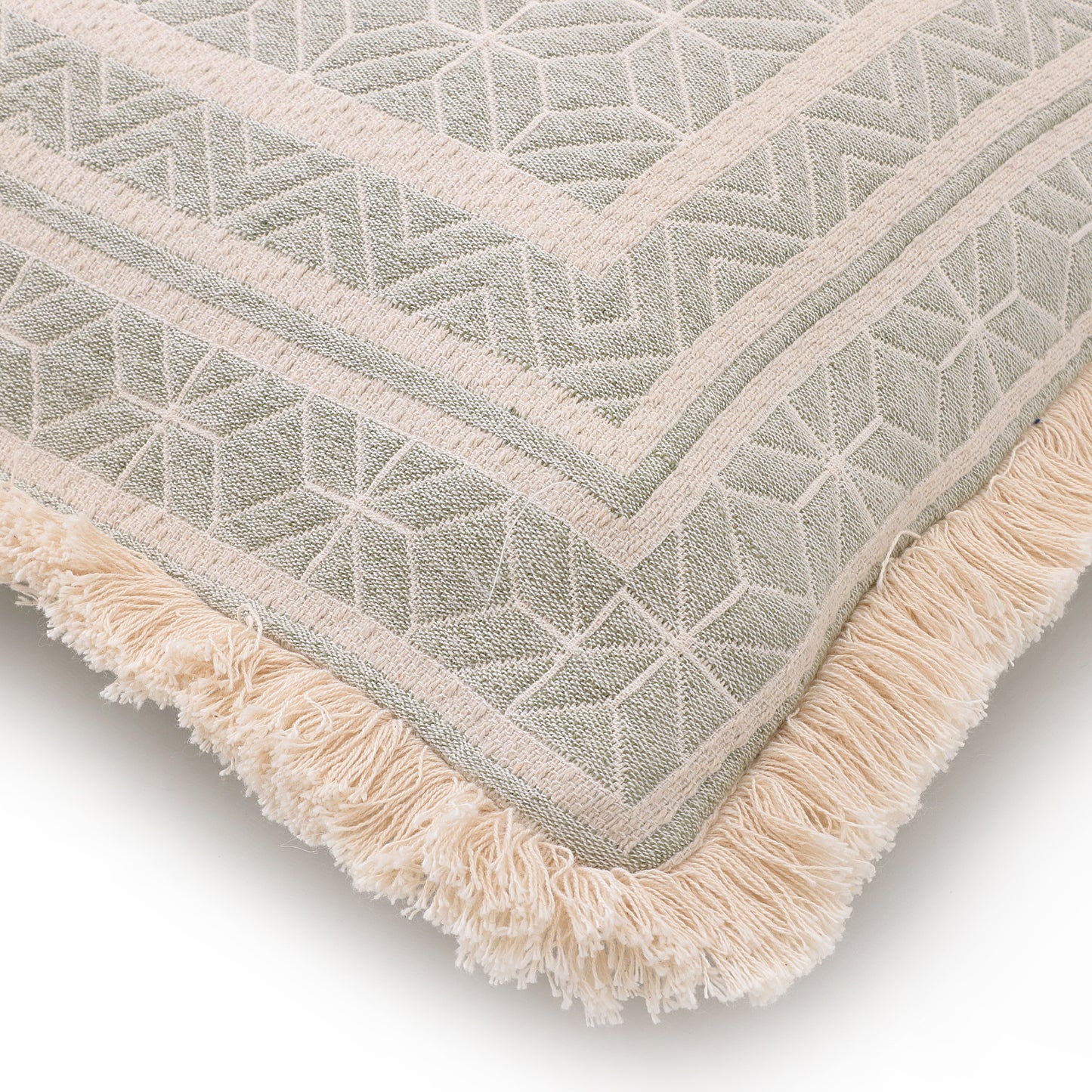 Geomatric Cotton Jacquard Cushion Cover
