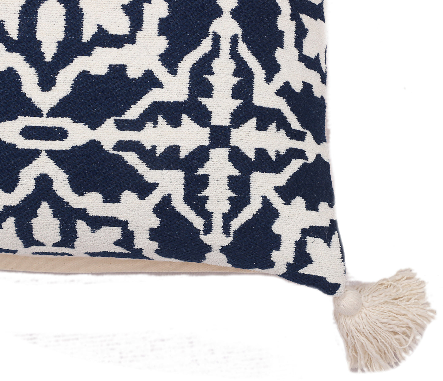 Blue Jacquard cushion Cover