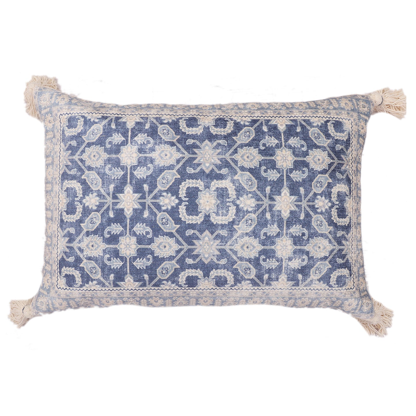 Blue Ikat Cushion Cover