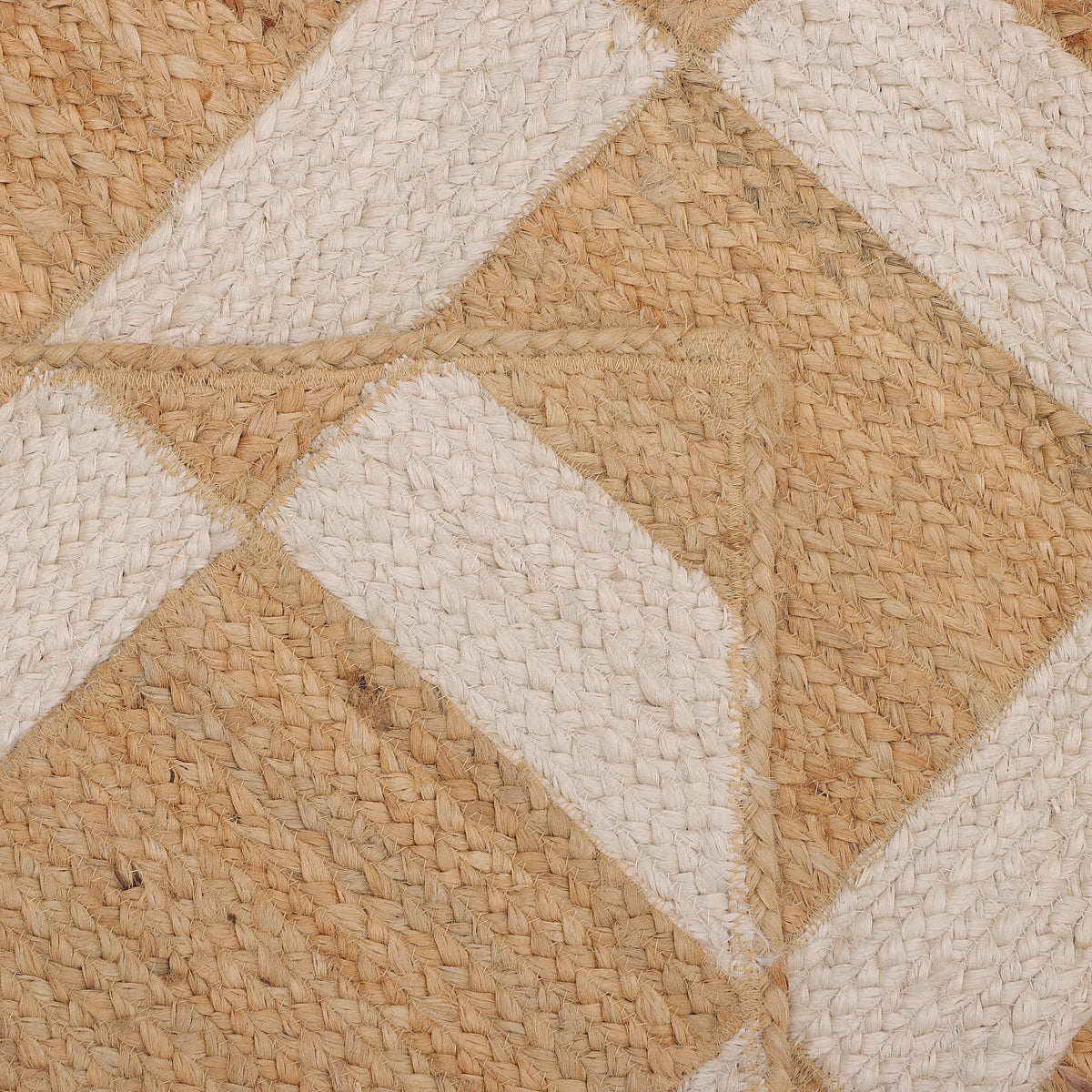 Cottage Grid Natural Jute Rug