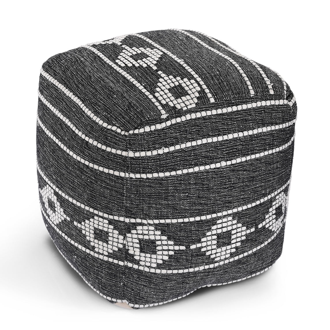 machine woven pouf