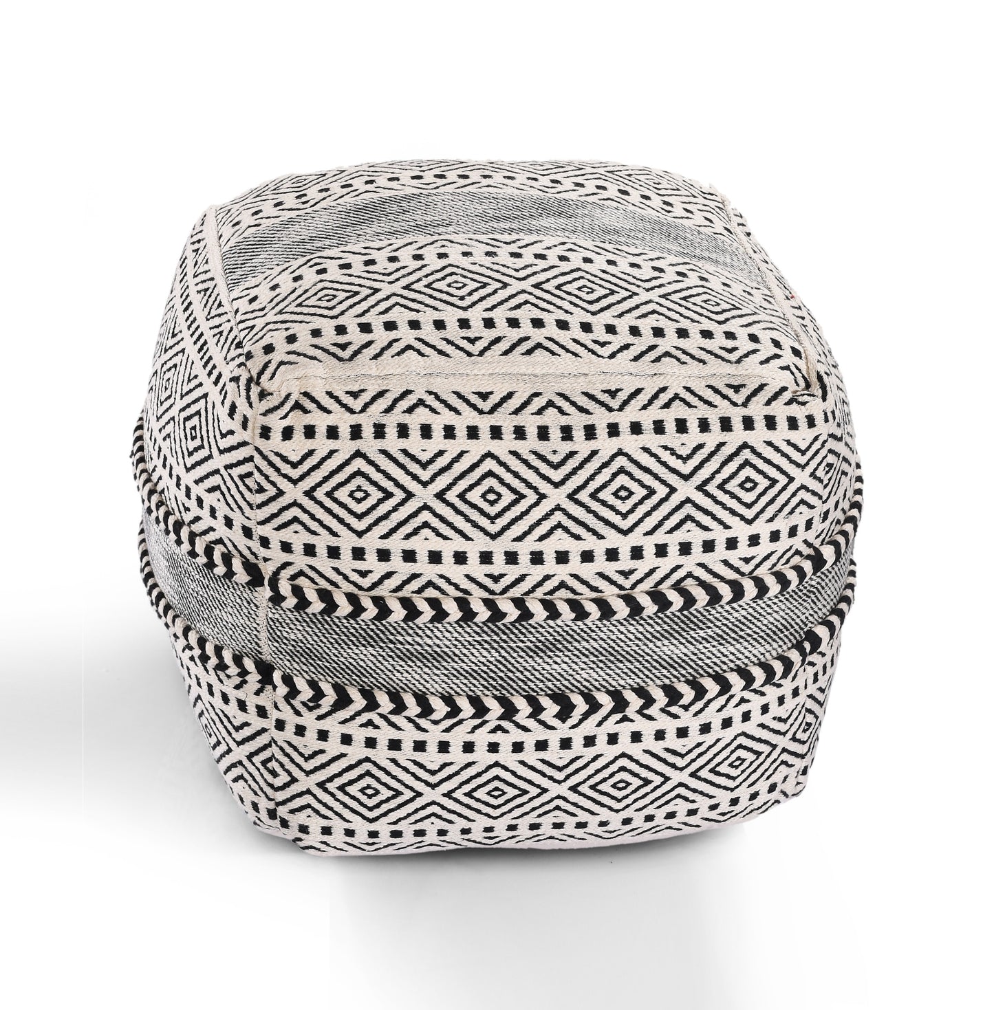 machine woven pouf