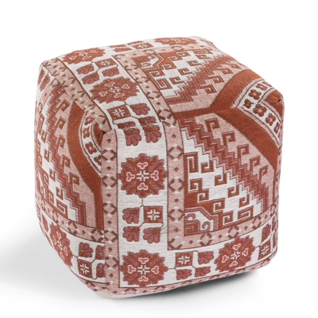 machine woven pouf
