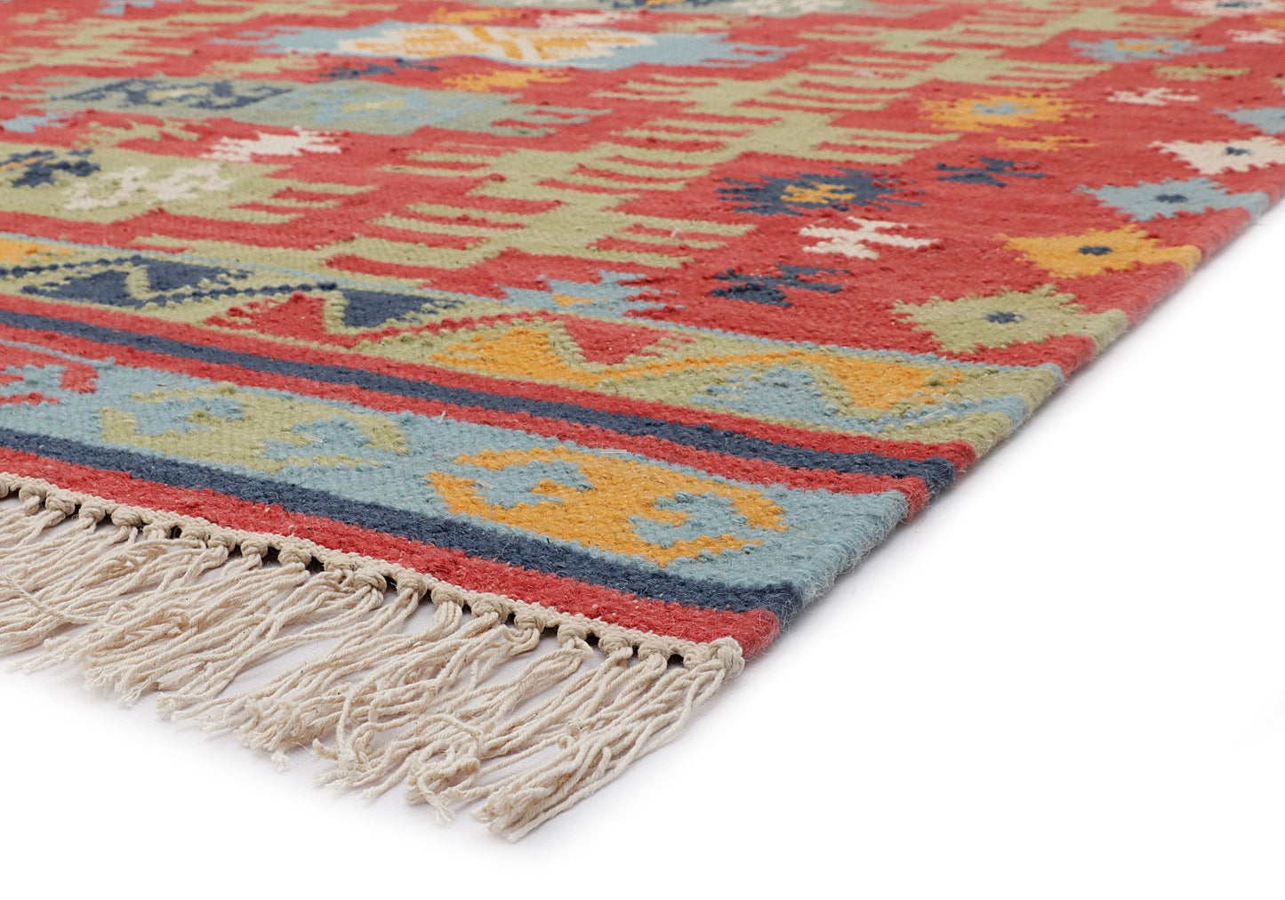 Multicolor Hand Woven Kilim - 4'x6'