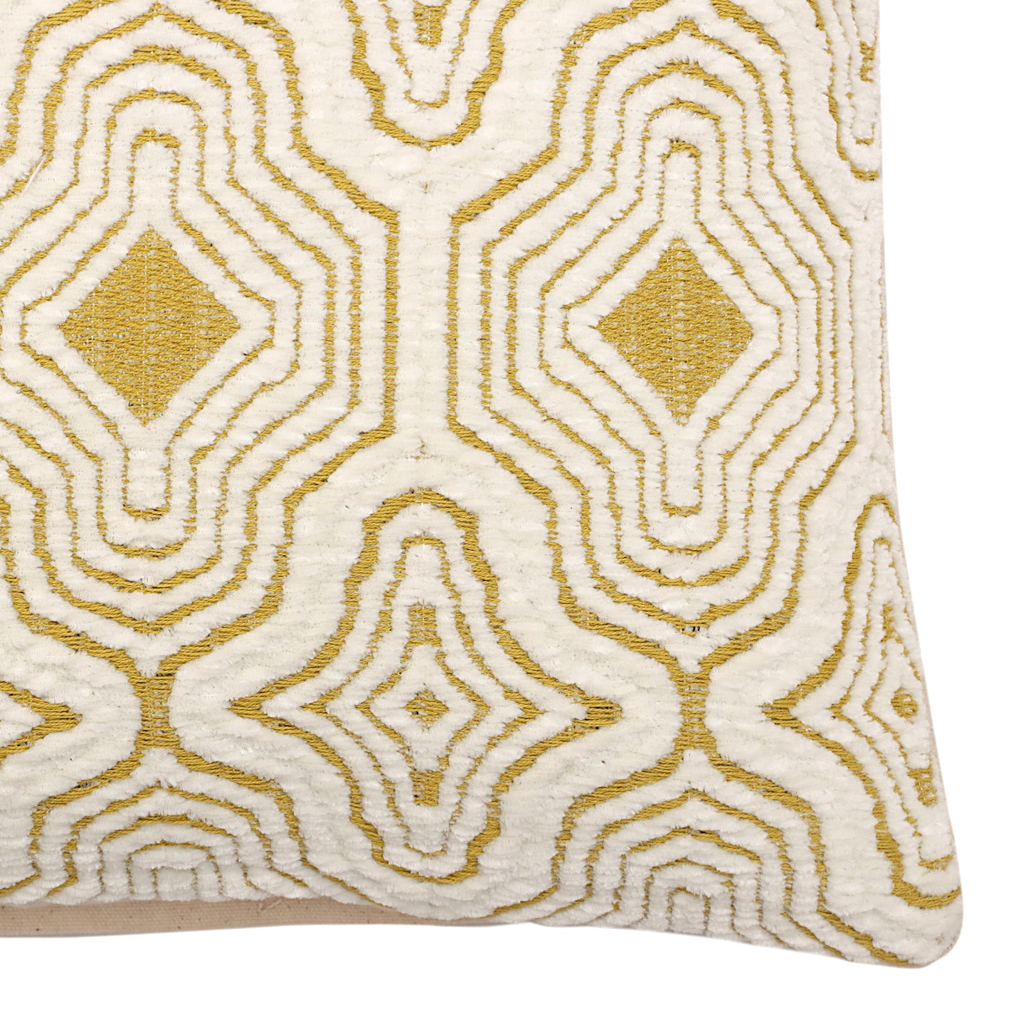 Mustard Geometric Cushion Cover