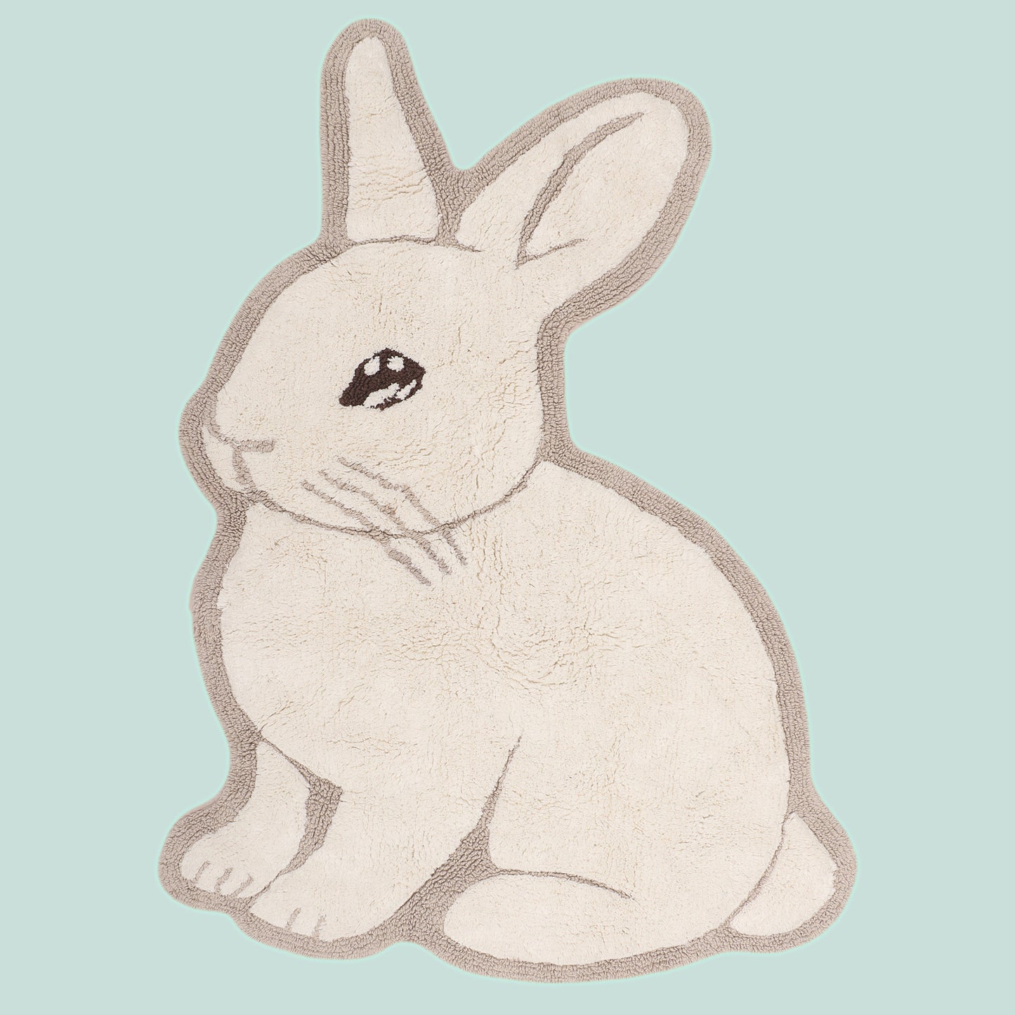 White Rabbit Shaped Bathmat
