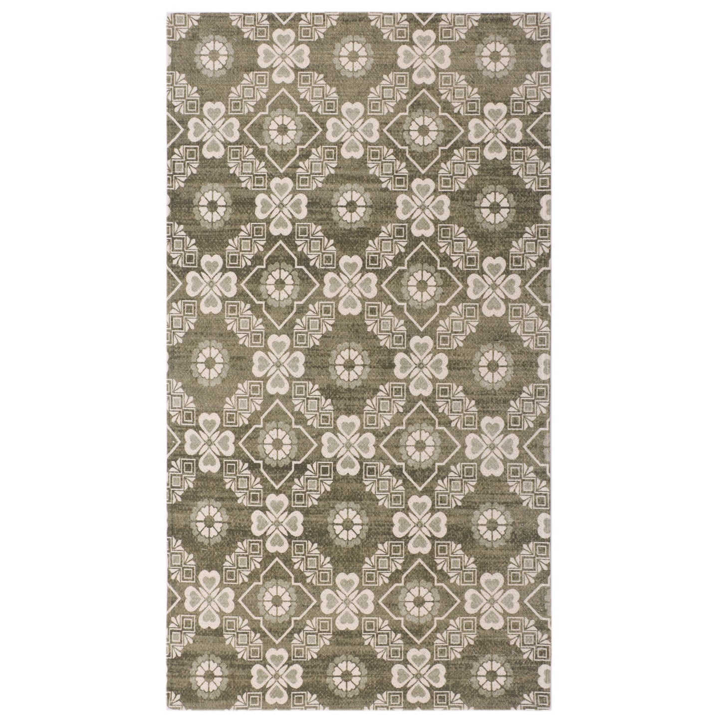Geometric Floral Dhurrie