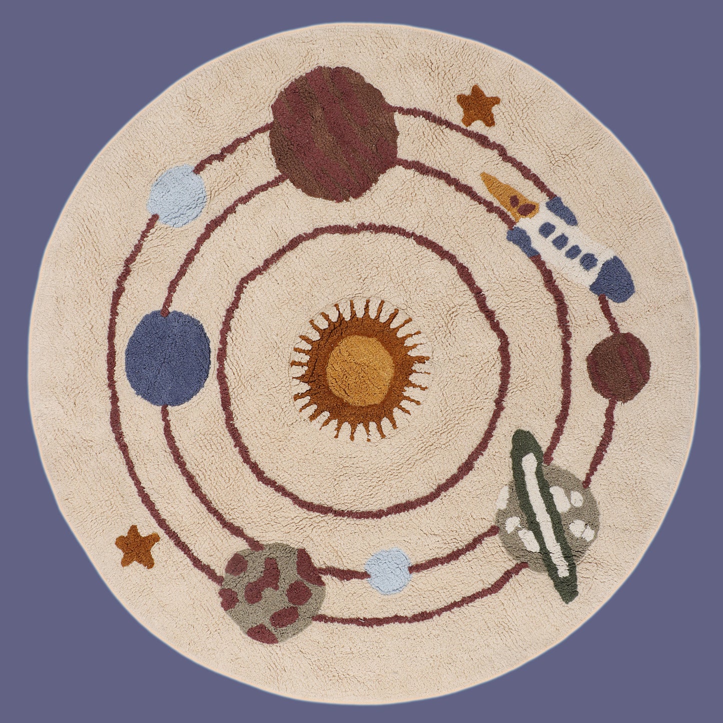 Solar System Round Bathmat