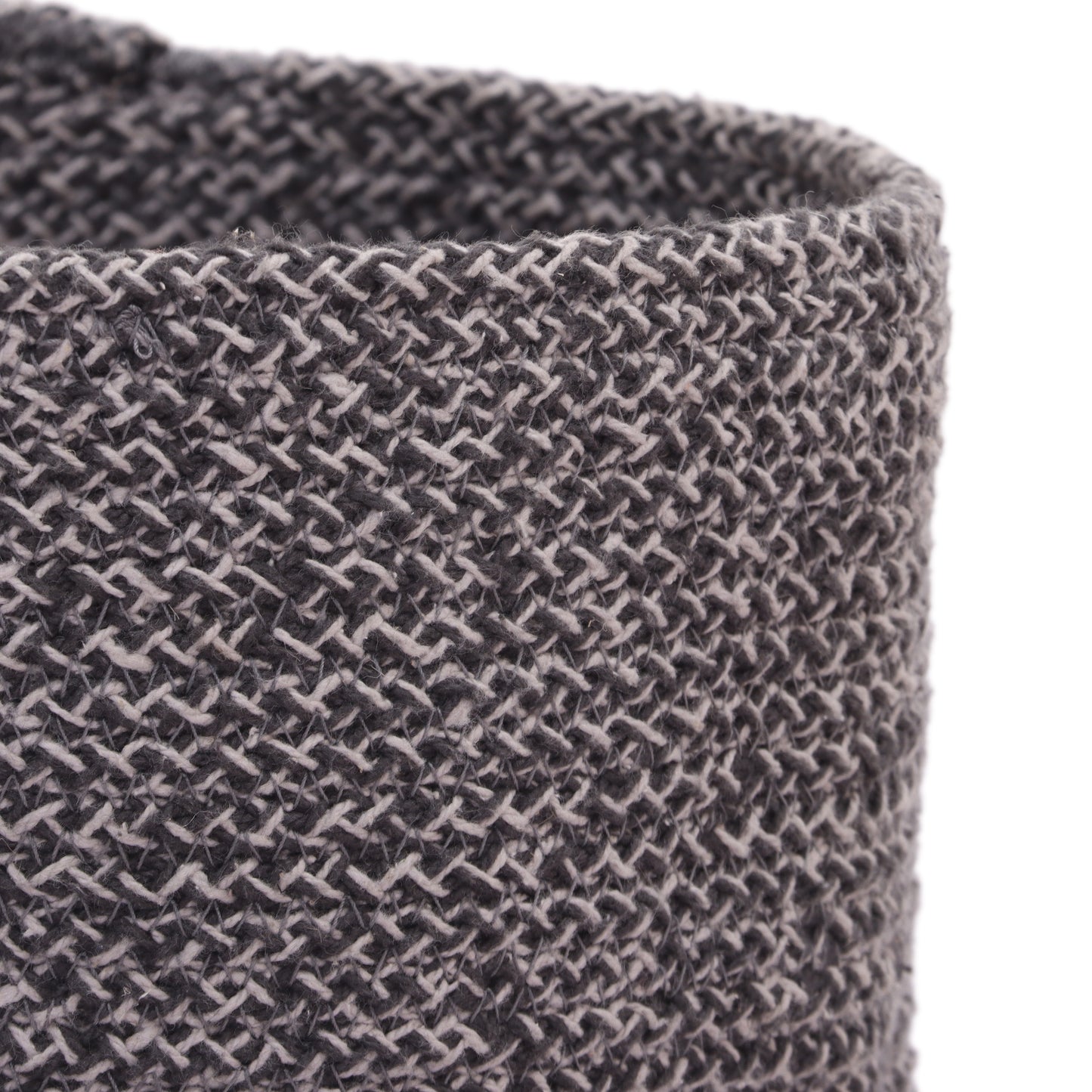 Hand Braided Cotton Basket-Set of 2 (8 Inches)