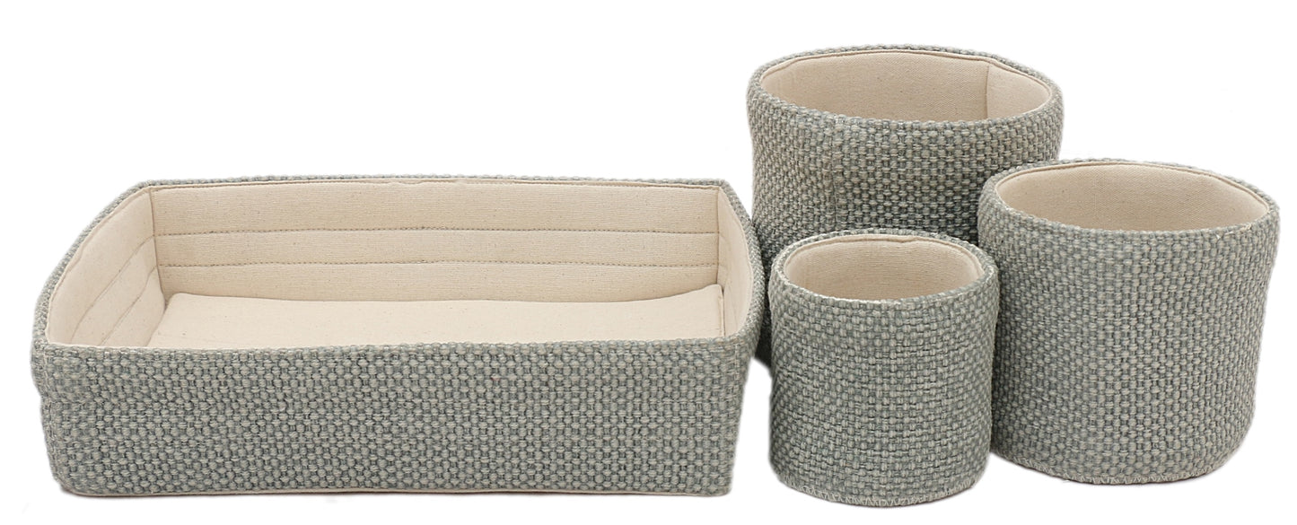 Hand Woven Cotton Desktop Set