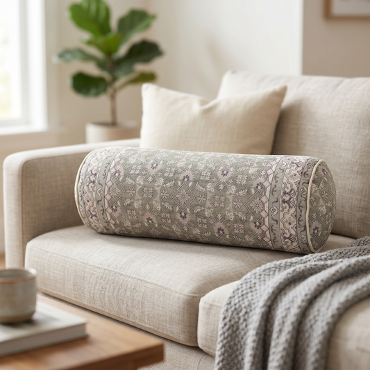 Jaipuri Floral Print Bolster