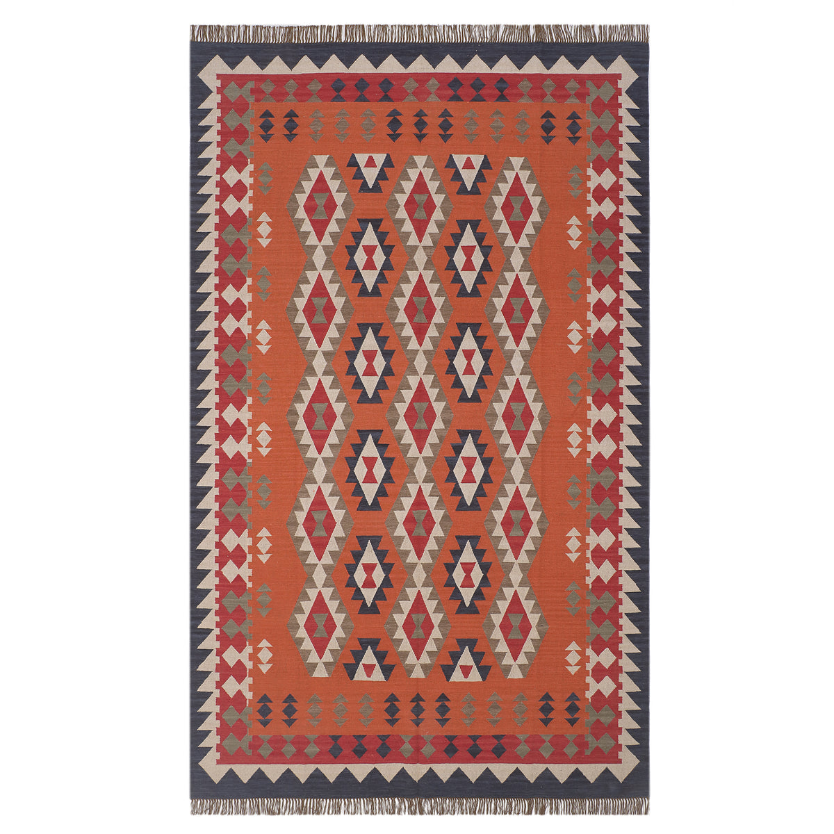 Multicolor Hand Woven Kilim - 8'x13'