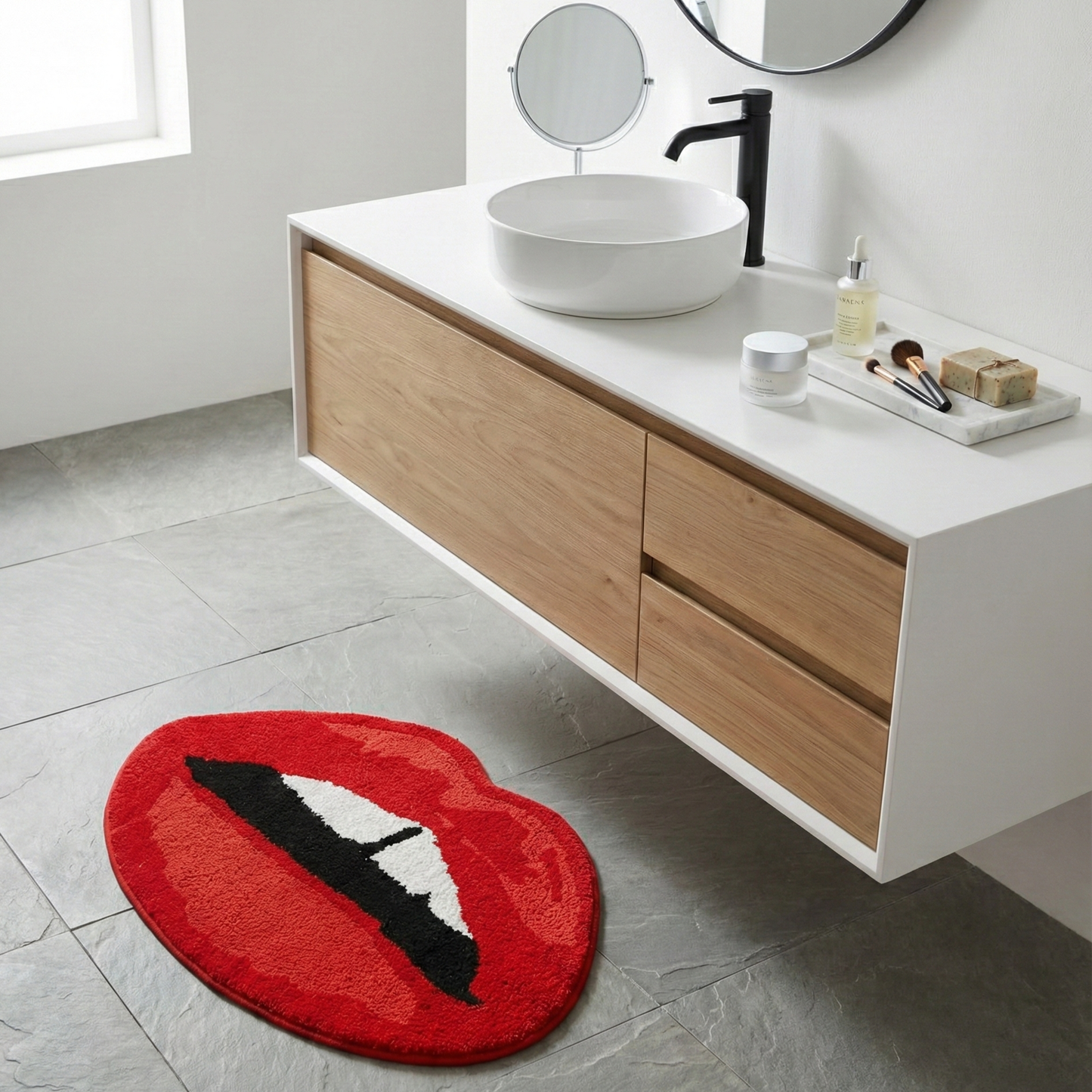 Lip Shaped Bath Mat
