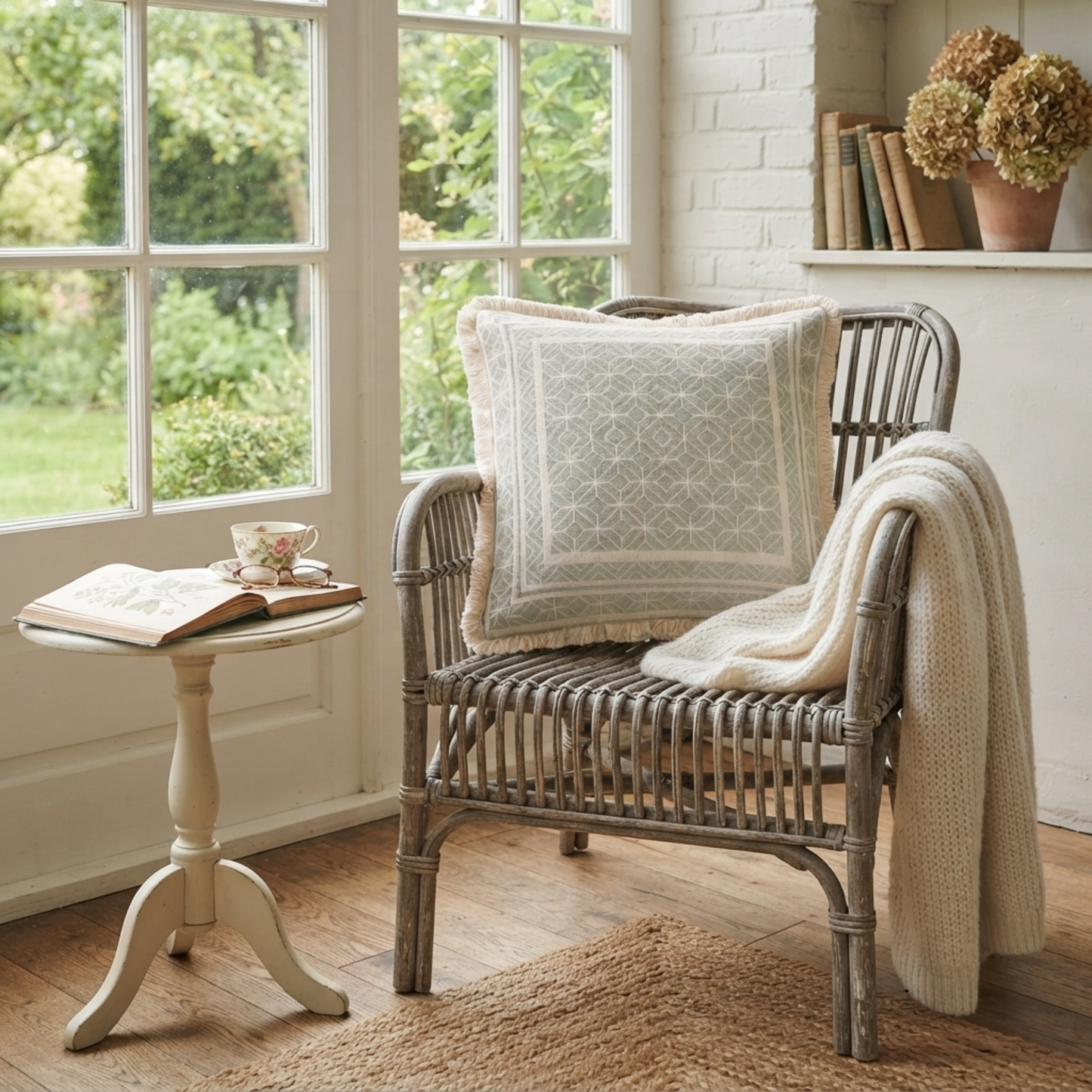 Geomatric Cotton Jacquard Cushion Cover