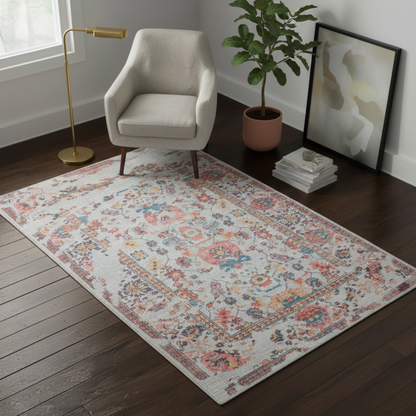 FLORAL DISTRESSED RUG