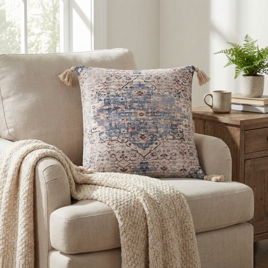 Vintage Chenille Print Cushion Cover