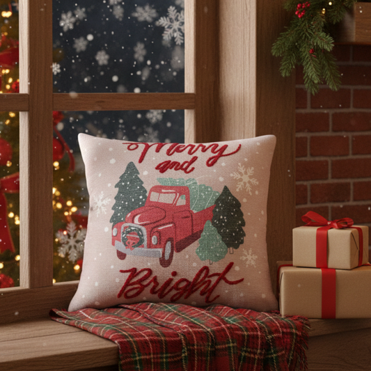 Merry & Bright Digital Print Cushion Cover