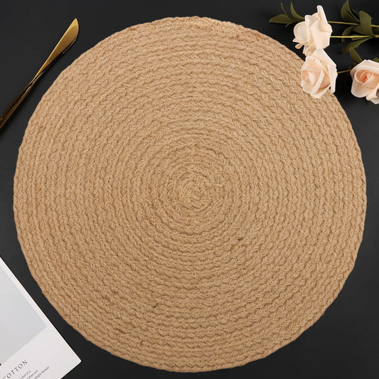 Jute Round Placemats/Table Mats (Set of 6)