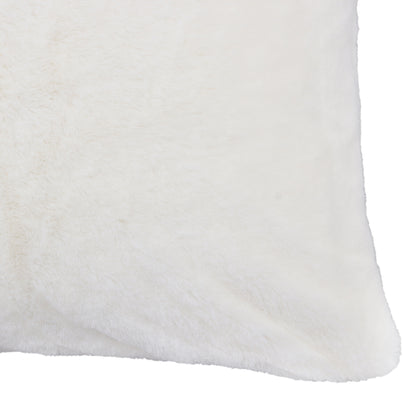 White Faux Fur Cushion Cover